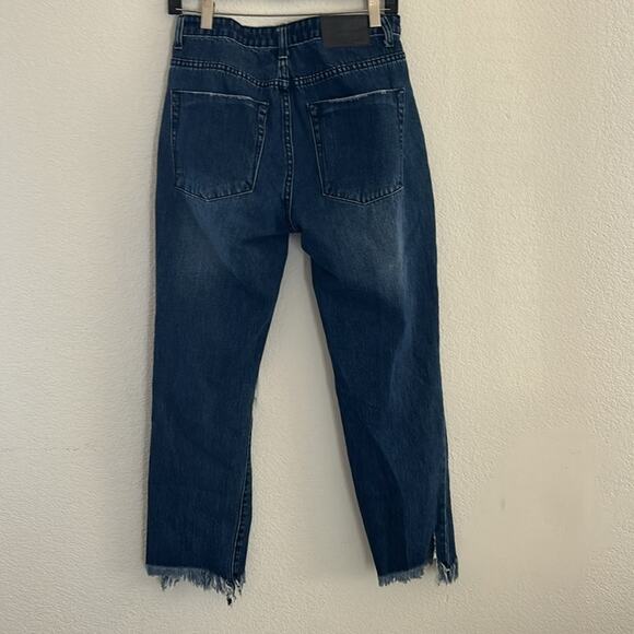 One Teaspoon Jeans Women’s High Rise Waist Freebird Skinny Ankle Chewed … - Picture 5 of 14